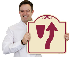 Beware of Curb Graphic Signature Sign