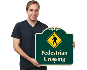 Bike Detour Crossing Sign