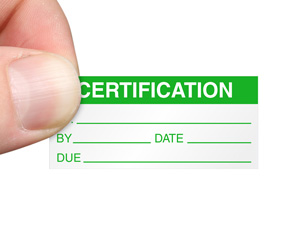Certification Tag