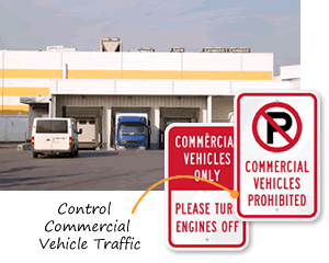 Commercial Vehicles Parking Signs