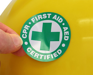 Cpr Qualified Hard Hat Marker