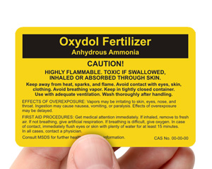 Custom Chemical Warning Label
