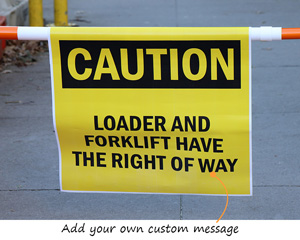 Custom Cone Bar Barricade Signs