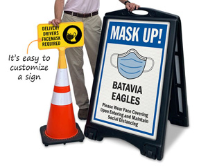 Custom face mask signs