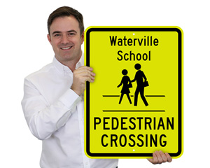 Pedestrian Crossing Sign Yellow