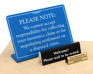 Custom Table Top Tent Signs