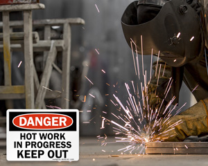 Danger Hot Work Sign