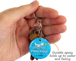 epoxy pool key tag