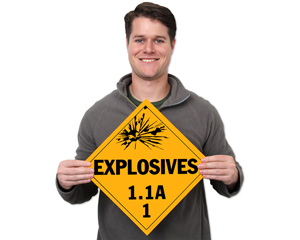 Explosive 1.1 1 A Placard