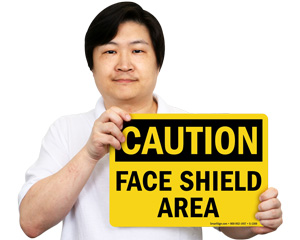 Face Shield Required Signs