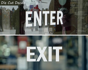 Enter Exit Door Sign