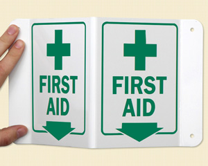 First Aid Projecting Sign