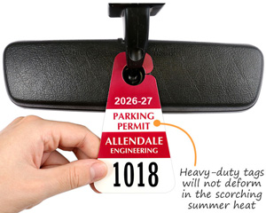Heavy Duty Triangle Custom Parking Permits