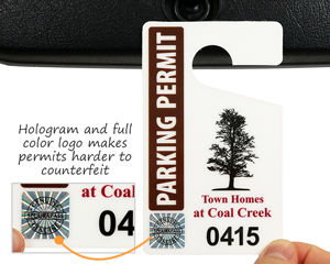 Hologram and full color logo makes permits harder to counterfeit