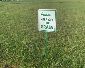 Keep Off Grass Sign