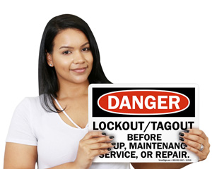 Danger Loto Procedure Sign