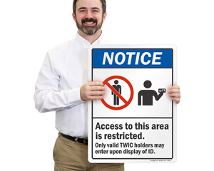 Area Restricted Sign