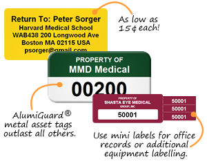 Asset Tags for Hospitals & Clinics