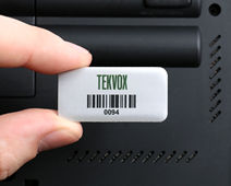 Metal asset tag for laptop