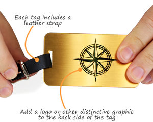 Metal luggage tag