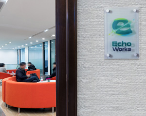 ClearBoss Sign Easily mount on a wall or door