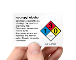 Isopropyl Alcohol Label
