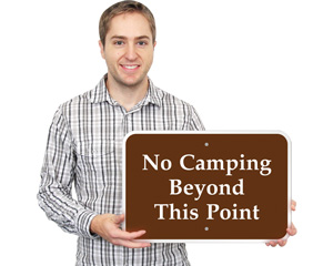No Camping Allowed Sign