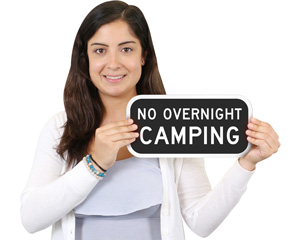 No Camping Sign
