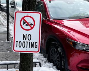 No Tooting Sign