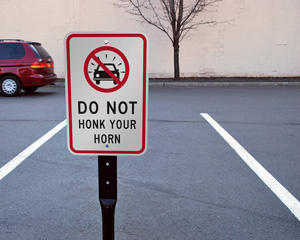 No Honking Sign