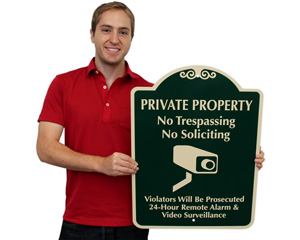 Designer No Trespassing Signs