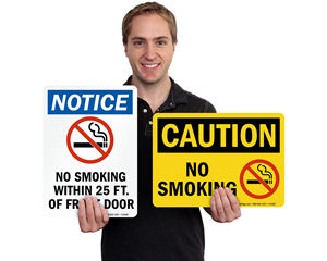 Osha No Smoking Signage