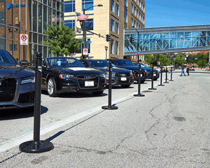 Parking control stanchions from Mr Chain 