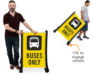 Portable buses only sign