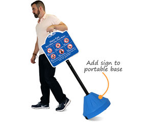 Portable pool rules sign
