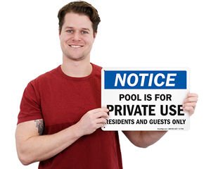 Private Pool Signs