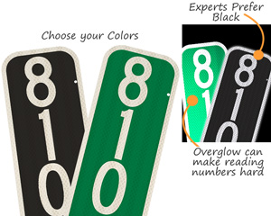 Reflective 911 signs