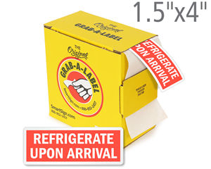 Refrigerate Upon Arrival Labels