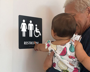 Restroom sign