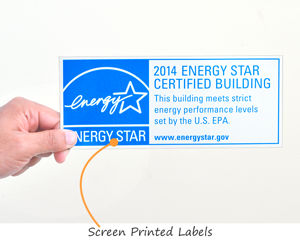 Screen printed vinyl labels
