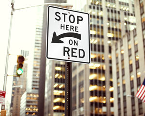 Stop Here Road Traffic Sign