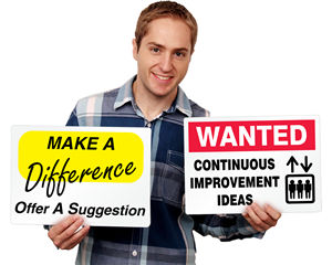 Suggestion box signs