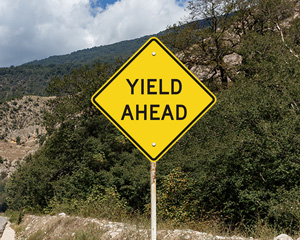 Yield Traffic Signs in Day