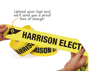 Upload Your Logo Barricade Tape
