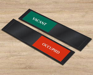 Custom Slider Room Vacant Sign