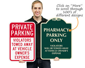 Violators will be towed signs