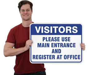 Visitor Entrance Sign