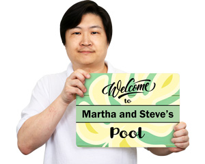 Welcome Pool Sign
