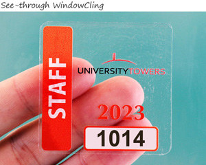WindowCling parking sticker