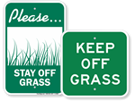 Keep Off Grass Signs